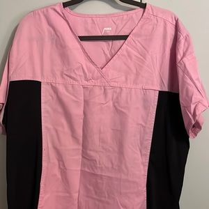 Mobb pink and black scrub top!